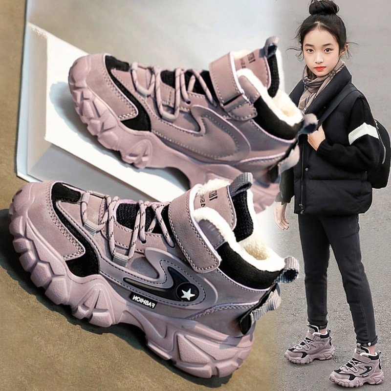 官网C&K女童雪地靴2025新款冬季加绒防滑高帮儿童大棉鞋女孩东北主图