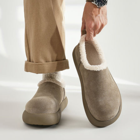 全包厚底小土豆勃肯鞋男女款冬季室外懒人加绒保暖增高大头雪地棉