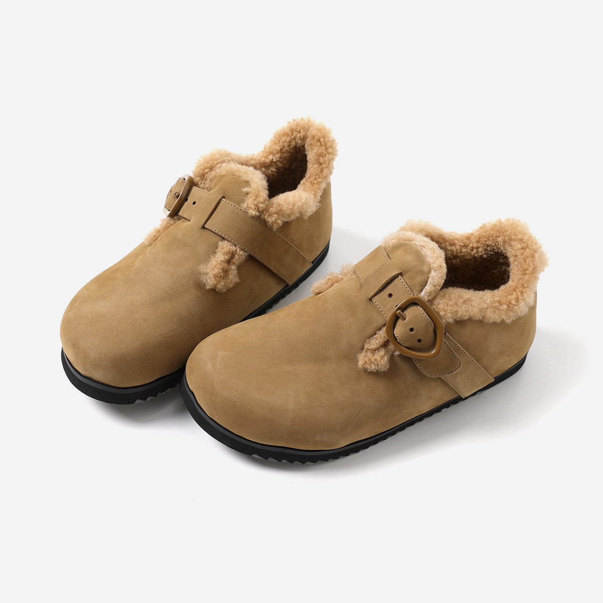 ED08047 茉莉雅集 I*C秀场同款牛皮加绒内里勃肯鞋单鞋主图