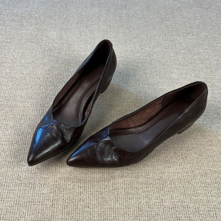 羊皮版~高级优雅真皮浅口小单鞋女法式一脚蹬温柔气质显瘦工作鞋