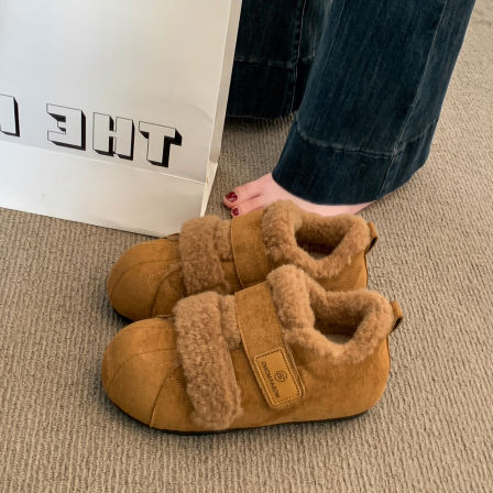 勃肯鞋女2025新款冬季爆款超火雪地靴加绒加厚保暖毛毛棉鞋子女鞋