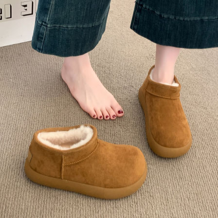 厚底小土豆雪地靴女款2025新款冬季爆款防滑加绒加厚保暖勃肯棉鞋