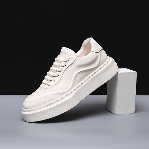 高端内增高厚底小白鞋男士百搭休闲真皮百搭时尚板鞋轻奢潮流男鞋主图