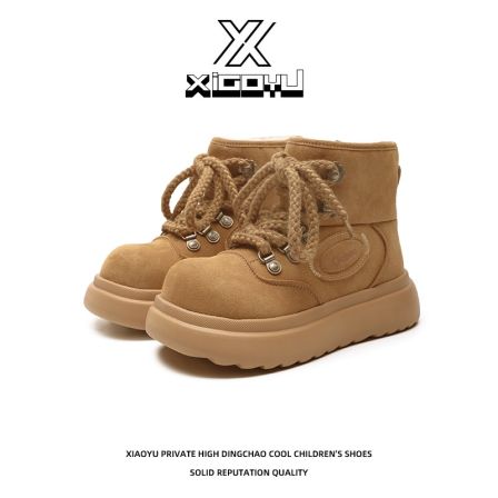 新款情侣平跟防水减震高帮防滑时尚雪地靴百搭冬季软底-9362