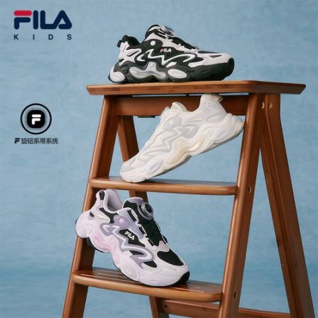 【斐乐琥珀Q4】2025年冬季新款中大童舒适百搭复古跑鞋K15B541107