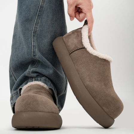 全包厚底小土豆勃肯鞋男女冬季加绒保暖增高大头毛毛棉鞋雪地短靴