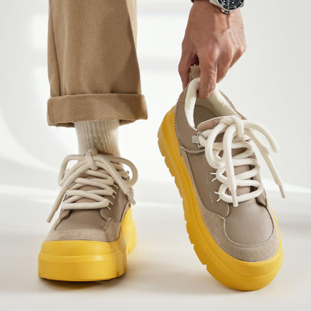 王一博同款厚底增高大头面包鞋男士情侣休闲板鞋系带防滑运动跑鞋