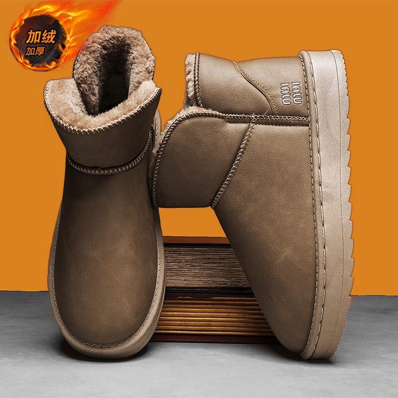 Cadrv Kilry东北雪地靴男冬季加绒加厚保暖防寒防滑厚底面包棉鞋主图