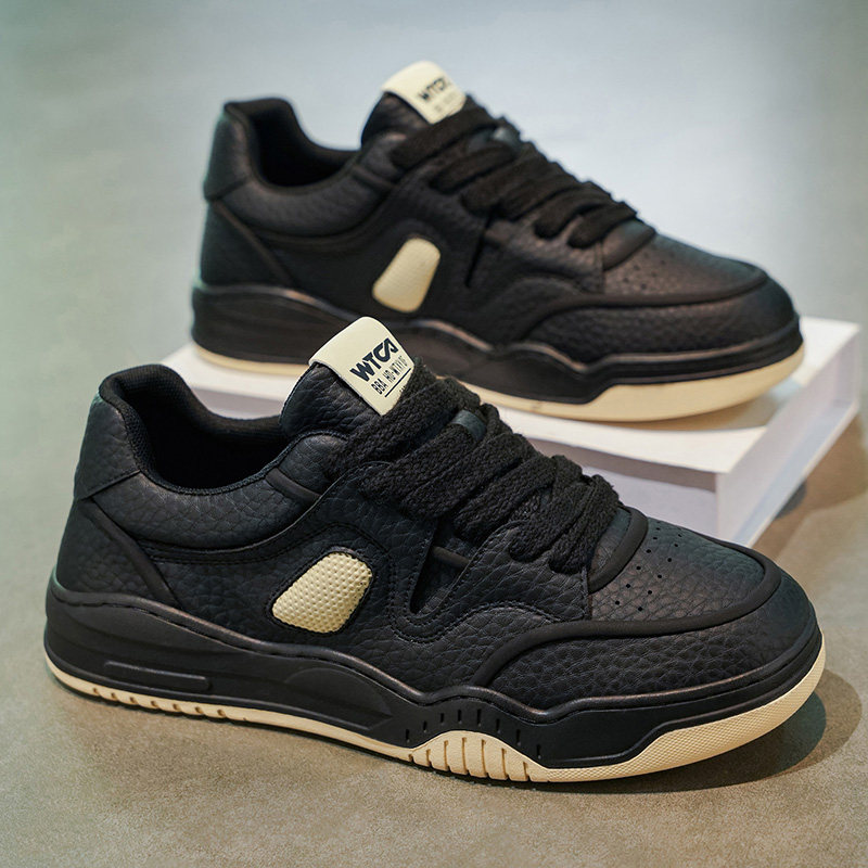 欧洲站男鞋2025冬季新款劳保工作鞋运动潮流百搭青少年厚底休闲鞋主图