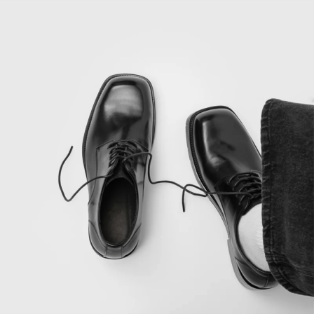 优雅方头系带牛皮德比鞋高质感增高日常通勤男正装百搭休闲皮鞋子