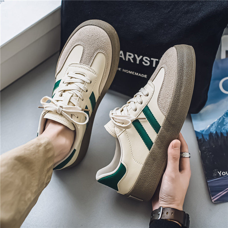 德训男鞋冬季2025新款初中学生运动休闲厚底增高百搭复古阿甘板鞋主图