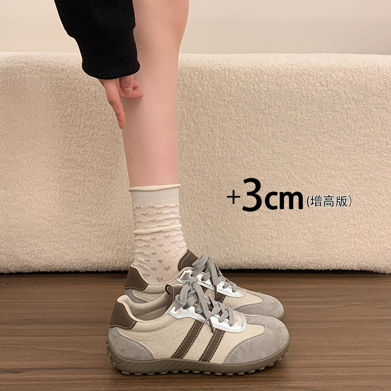 德训鞋女2025冬季新款女鞋内增高厚底防滑时尚百搭休闲运动鞋女款主图