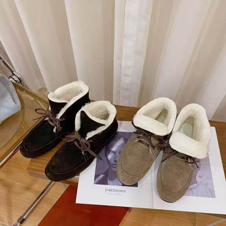 VK定制 欧洲站高档头层牛皮粗跟时尚短靴女3-343