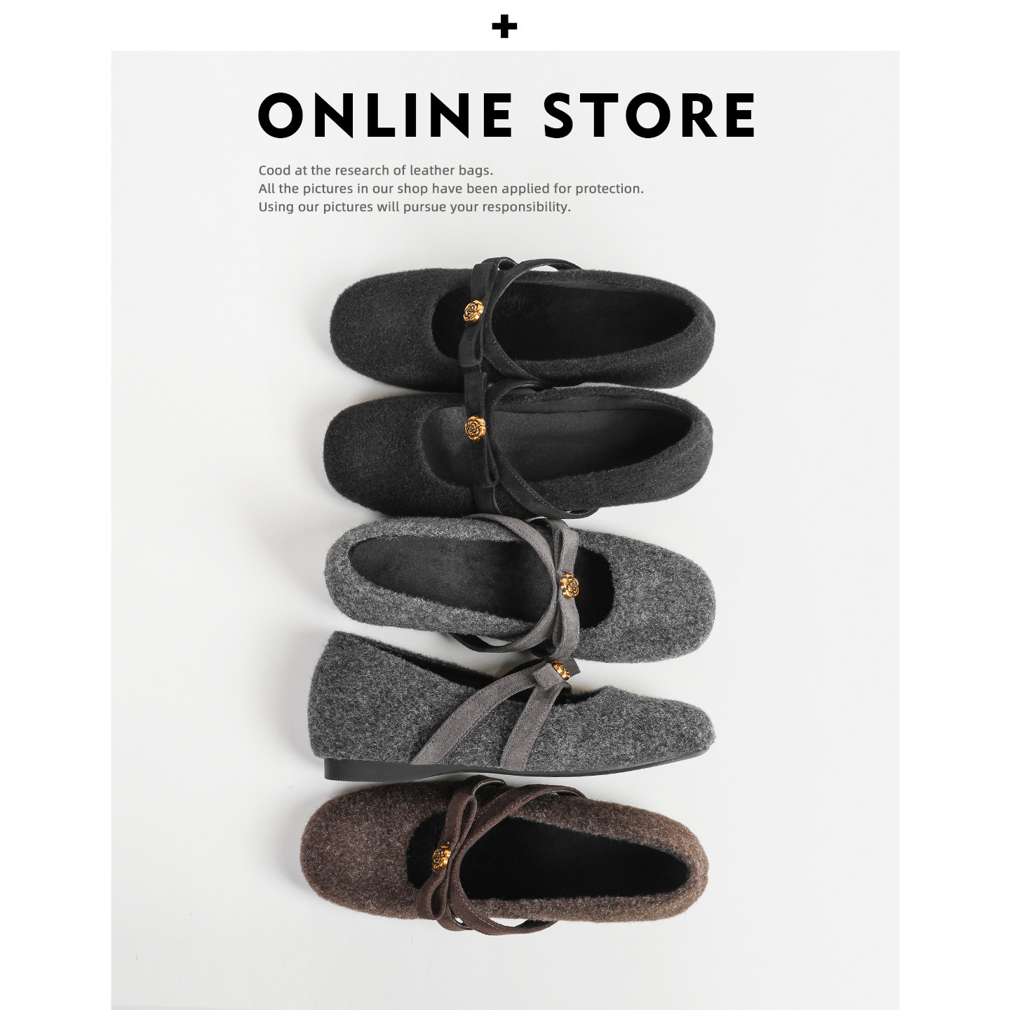 隐形增高4.5CM~内增高平底鞋玛丽珍毛毛鞋秋冬新款软底单鞋勃肯鞋主图