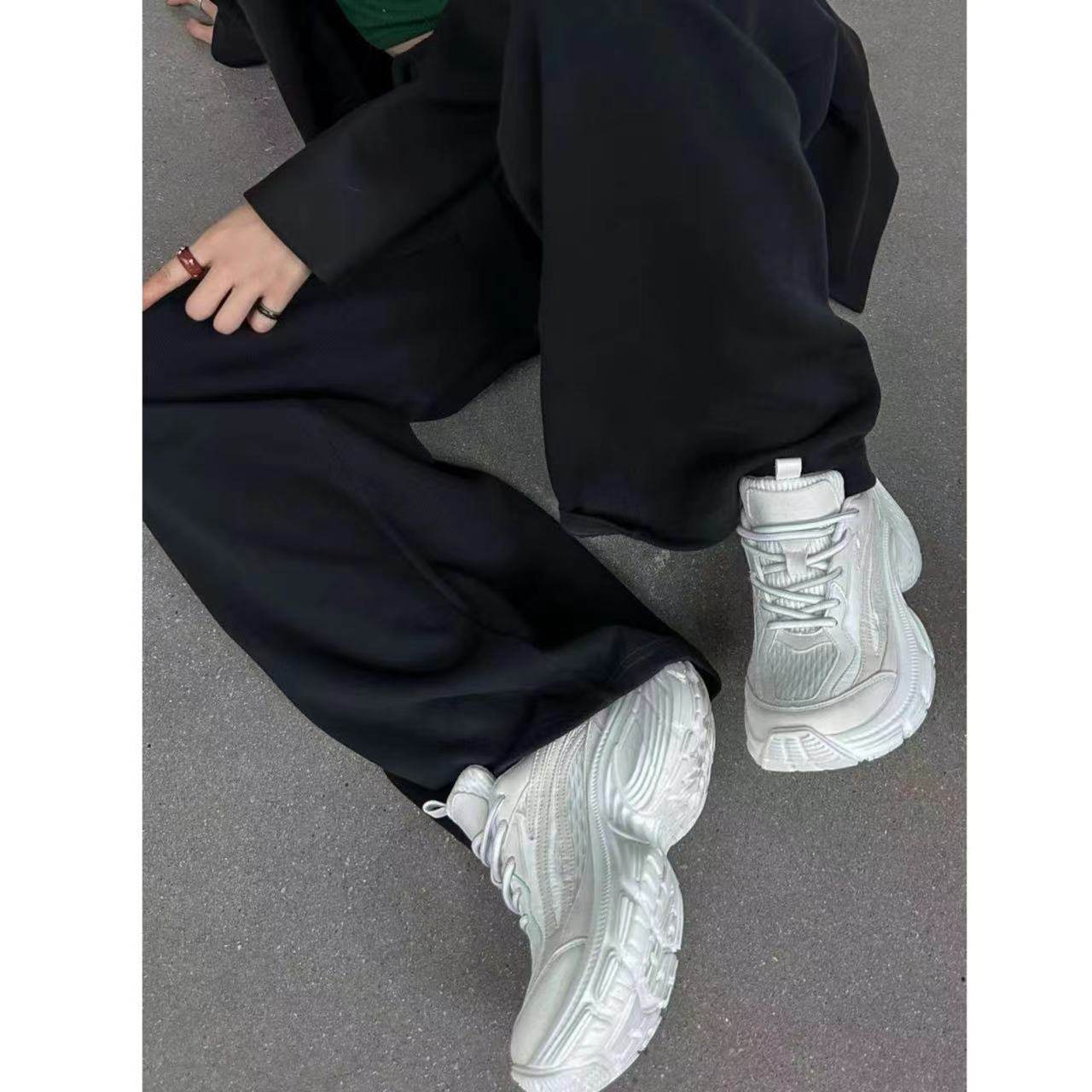 12.25【S-Girl-正常尺码正常拍】韩版拼接撞色厚底老爹鞋主图