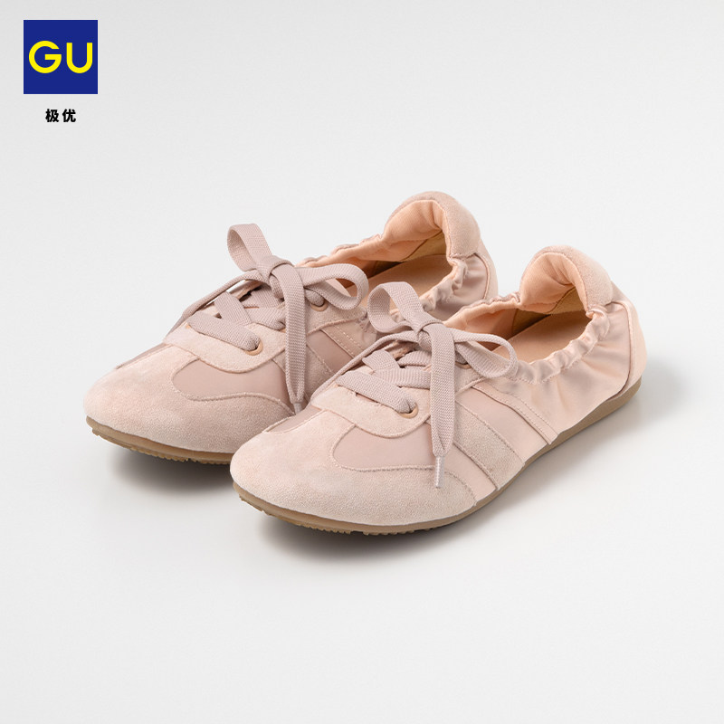 GU极优 女式芭蕾风休闲鞋舒适莫兰迪色2026年春季新品 359377主图