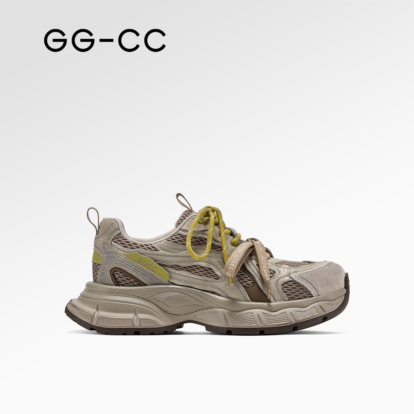 【古力娜扎同款】GGCC火星轨迹2026春季新款做旧厚底休闲老爹鞋女主图