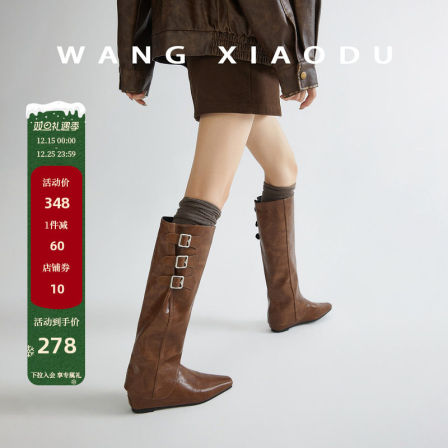 【王小毒】凡尔赛玫瑰●5cm内增高骑士靴女可拆卸两穿裤管长筒靴