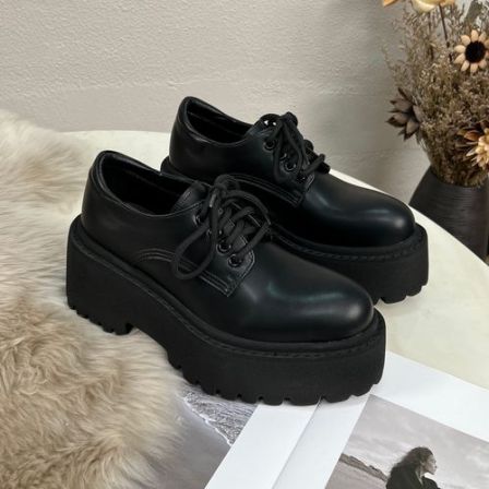 小小苏跟高8cm丨增高系带洛丽塔风时尚尖头女鞋皮鞋EDX21247