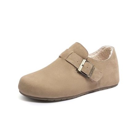 骆驼女鞋冬季加绒新款厚底勃肯鞋休闲鞋女款【XC】