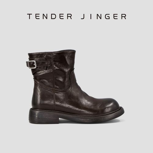 Tender Jinger｜2025新款牛皮保暖加绒短靴切尔西靴ZS1172-1主图