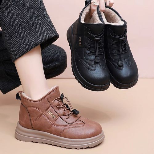 环球之旅冬季新款加绒保暖棉鞋正品洋气棉靴软底一脚蹬雪地靴主图