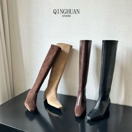 【清欢2店】超显贵极简真皮显瘦小方头 | 超显腿直百搭粗跟 | 5cm