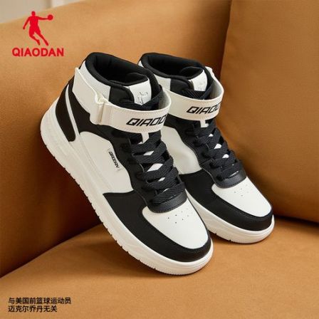 【四季款-潮行】乔丹高帮板鞋25冬季男鞋革面防泼水运动鞋休闲鞋子