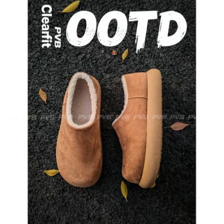 PVB*25FW"水豚系列"一脚蹬全包翘头勃肯棉鞋 男款冬季加绒穆勒鞋