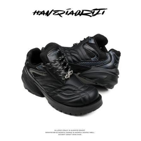 韩桥日记【楽系列】“时空”小众街头多色拼接厚底休闲鞋