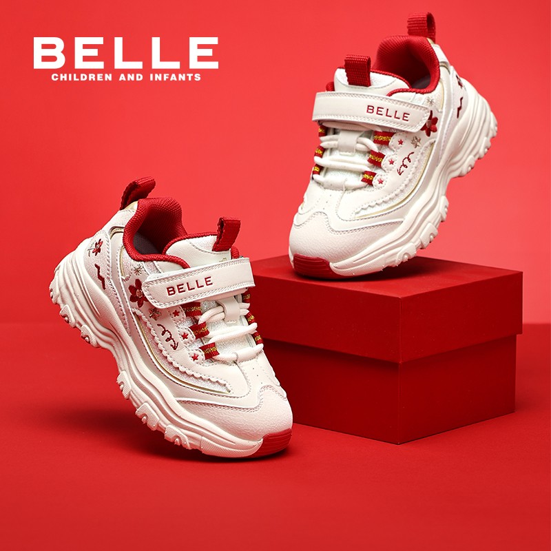 【百丽花影】秋冬季新款保暖防滑女运动风运动鞋女童休闲鞋RK0373主图