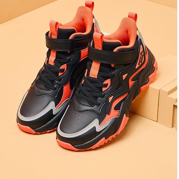 361°kids2025冬季新中大童魔术贴运动鞋百搭儿童革面休闲鞋男女童主图