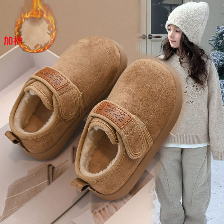 儿童勃肯鞋2025冬季新款女童加绒保暖棉鞋大棉男童软底防滑休闲鞋