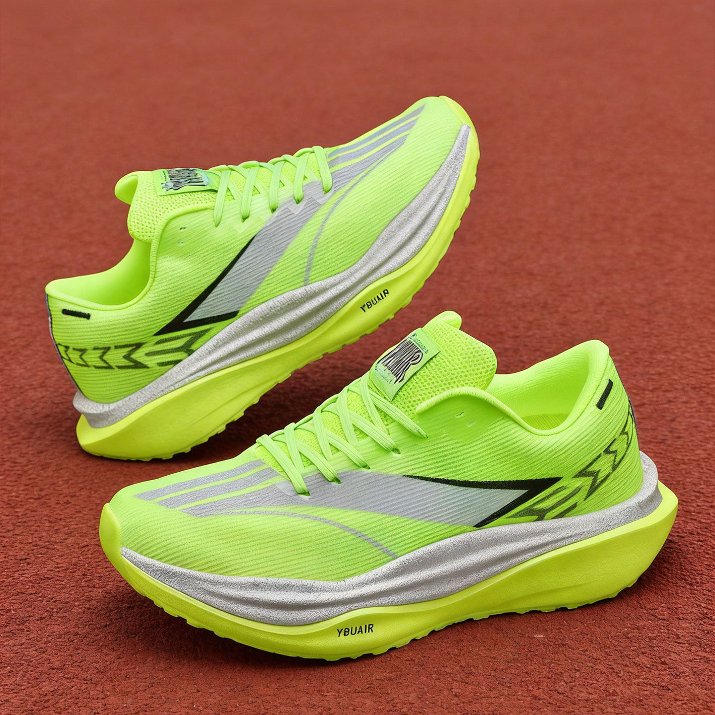 男鞋踩屎感绿色跑鞋男青少年爆米花厚底减震学生防滑无碳板运动鞋主图