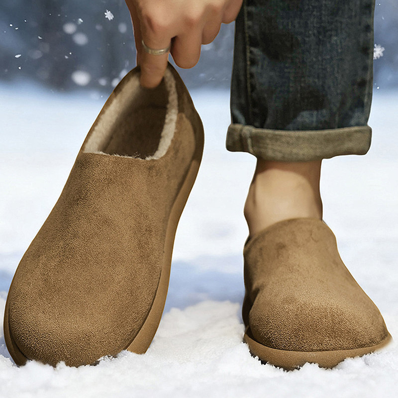 德国骆驼动感雪地靴男冬季加绒保暖勃肯棉拖鞋皮毛一体休闲棉靴男主图