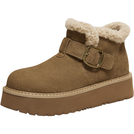 【李佳琦直播间】TATA他她百搭厚底保暖棉鞋女鞋女靴