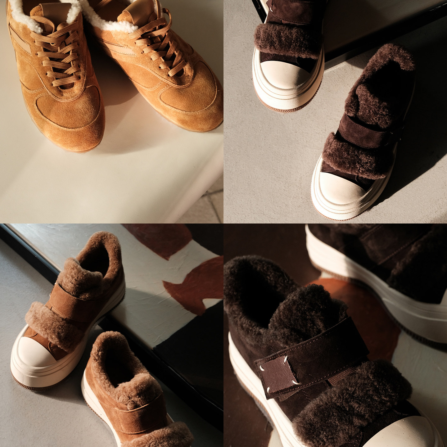 风家窄众暖窝超轻暖球鞋/5cm内增高羊反皮毛毛2色休闲鞋WX0354主图