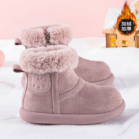 阿童木女童雪地靴加厚保暖2025新款冬季儿童棉靴防滑冬靴女孩棉鞋