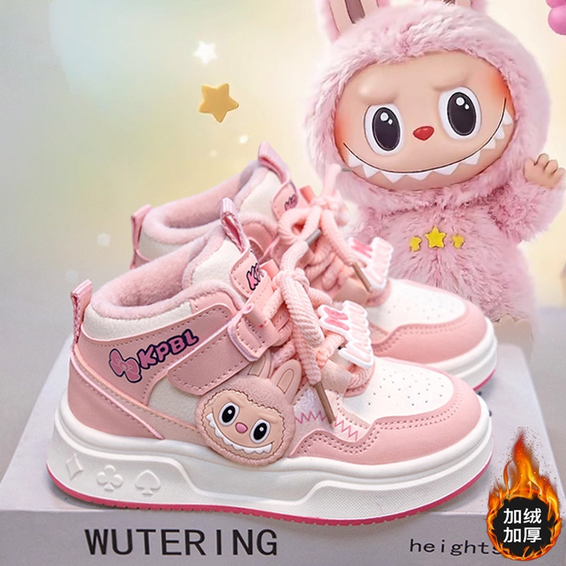 官网C&K拉布布女童运动鞋2025新款冬季儿童棉鞋女孩软底保暖板鞋主图
