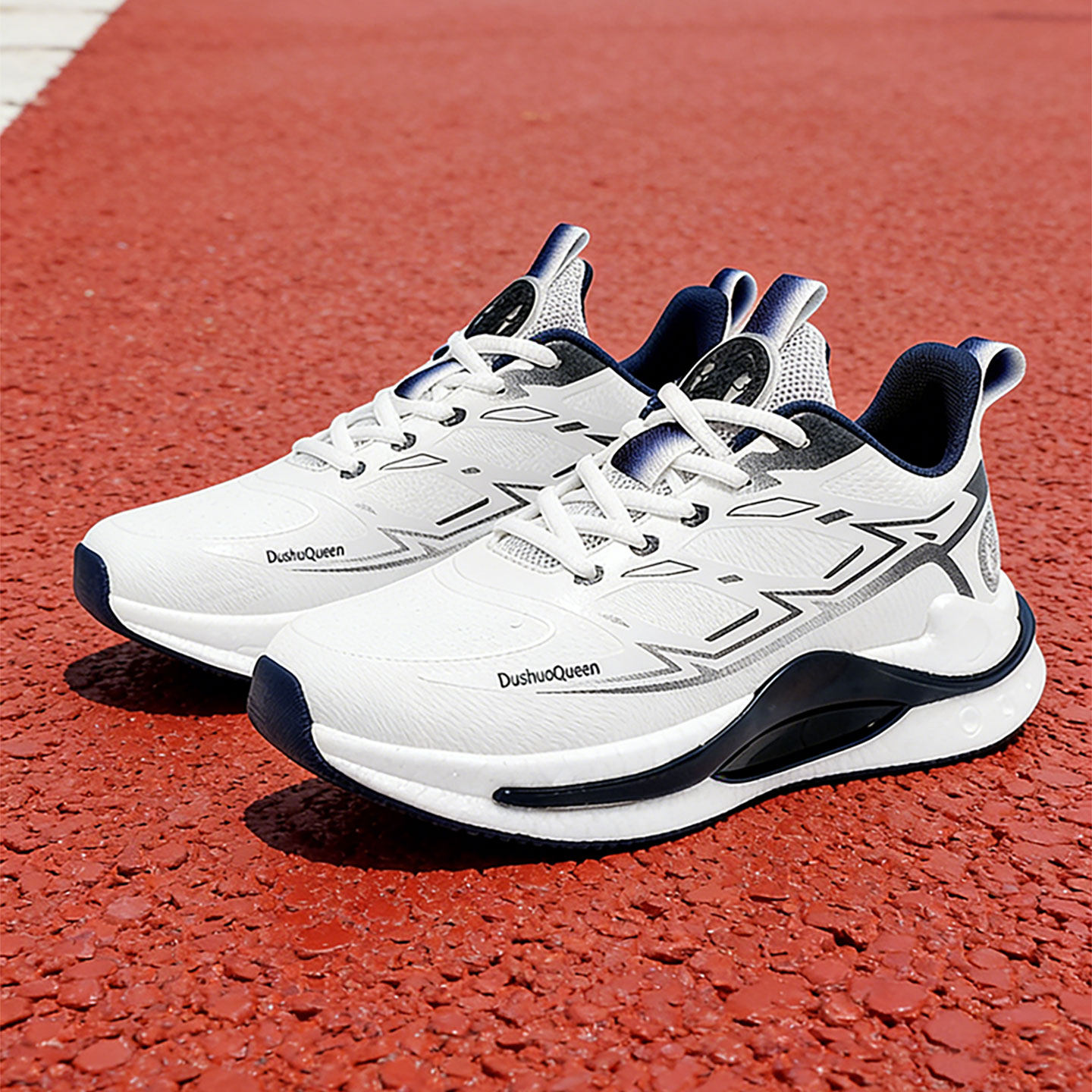 青少年男鞋初中生运动鞋男款白色透气防臭爆米花软底轻便体测跑鞋主图