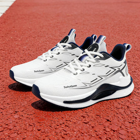 青少年男鞋初中生运动鞋男款白色透气防臭爆米花软底轻便体测跑鞋