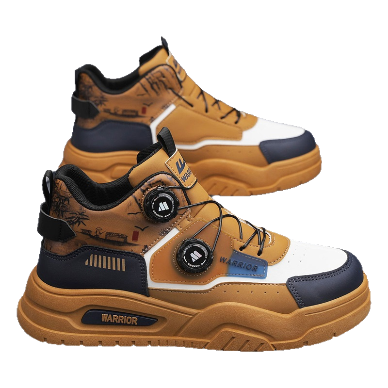 回力男鞋2026春季新款学生高筒旋转扣厚底工装休闲鞋男青少年潮鞋主图