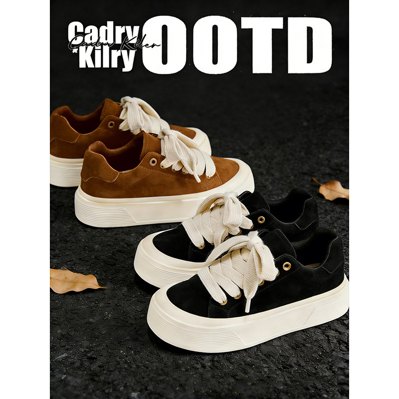 【CK】Cadrv Kilry秋冬纯色厚底休闲板鞋男款百搭运动低帮休闲鞋主图