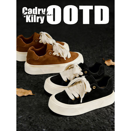 【CK】Cadrv Kilry秋冬纯色厚底休闲板鞋男款百搭运动低帮休闲鞋