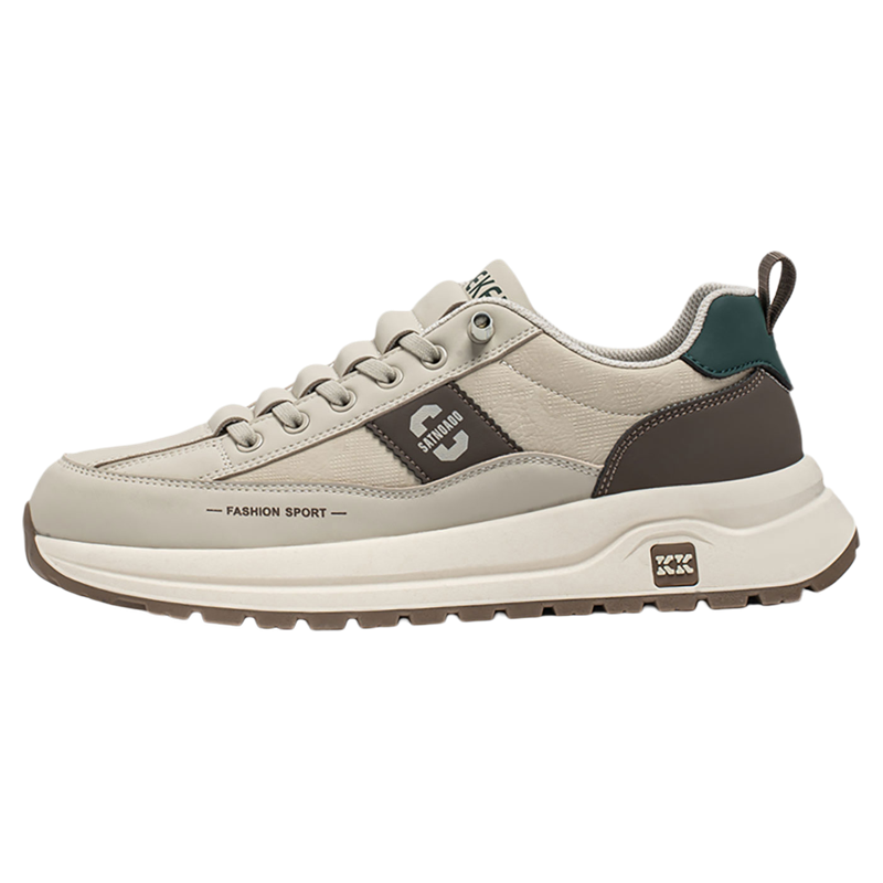 高端男鞋2026春季新款百搭休闲真皮小白鞋男士一脚蹬增高阿甘潮鞋主图