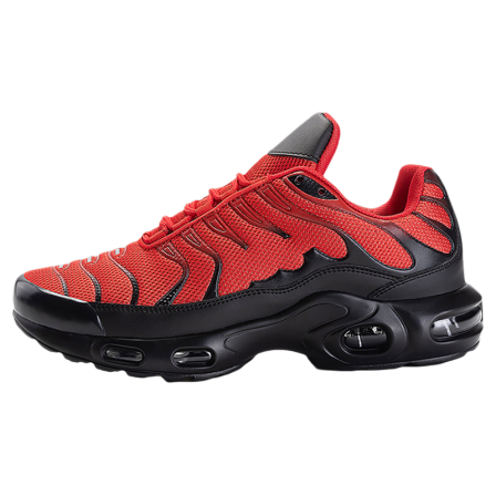 红色男鞋大尺码47减震气垫跑鞋46男款青少年透气45软底本命年运动鞋
