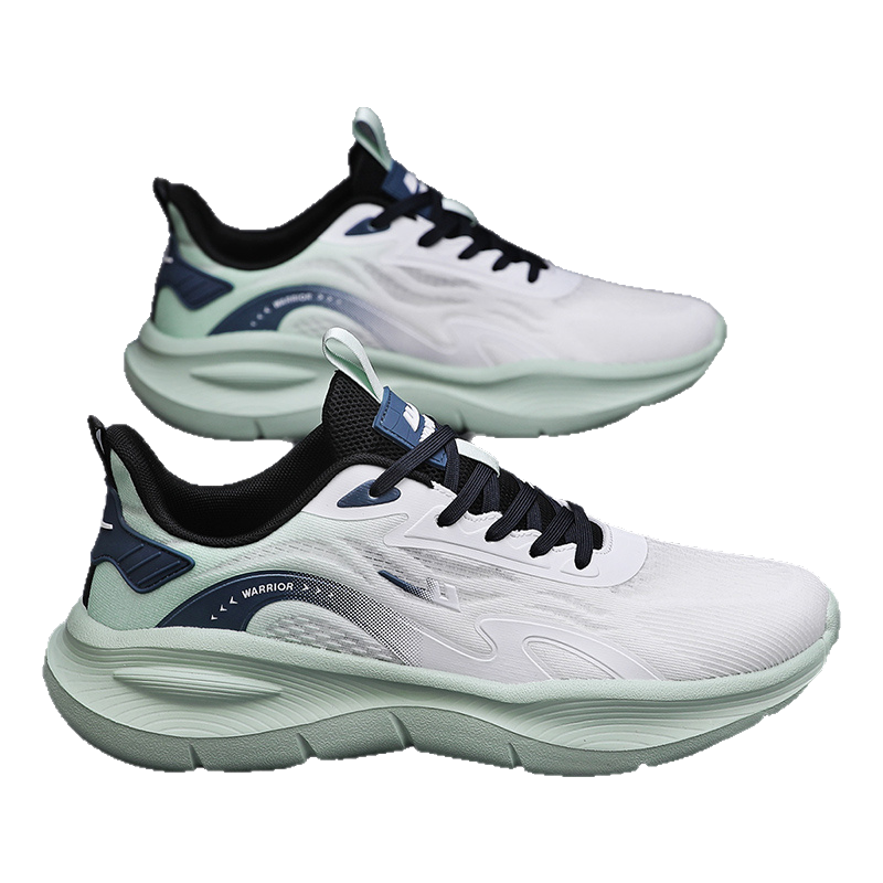 回力男鞋春季2026新款透气网面飞织潮流黑色休闲减震运动跑步鞋男主图