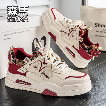 森马男鞋2026新款冬季网红爆款百搭皮面休闲板鞋学生增高运动潮鞋