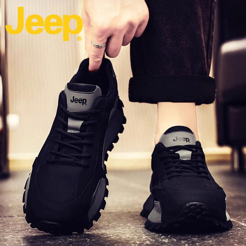 jeep吉普老爹鞋男鞋冬季款2025新款休闲跑步厚底阿甘运动鞋子男士主图