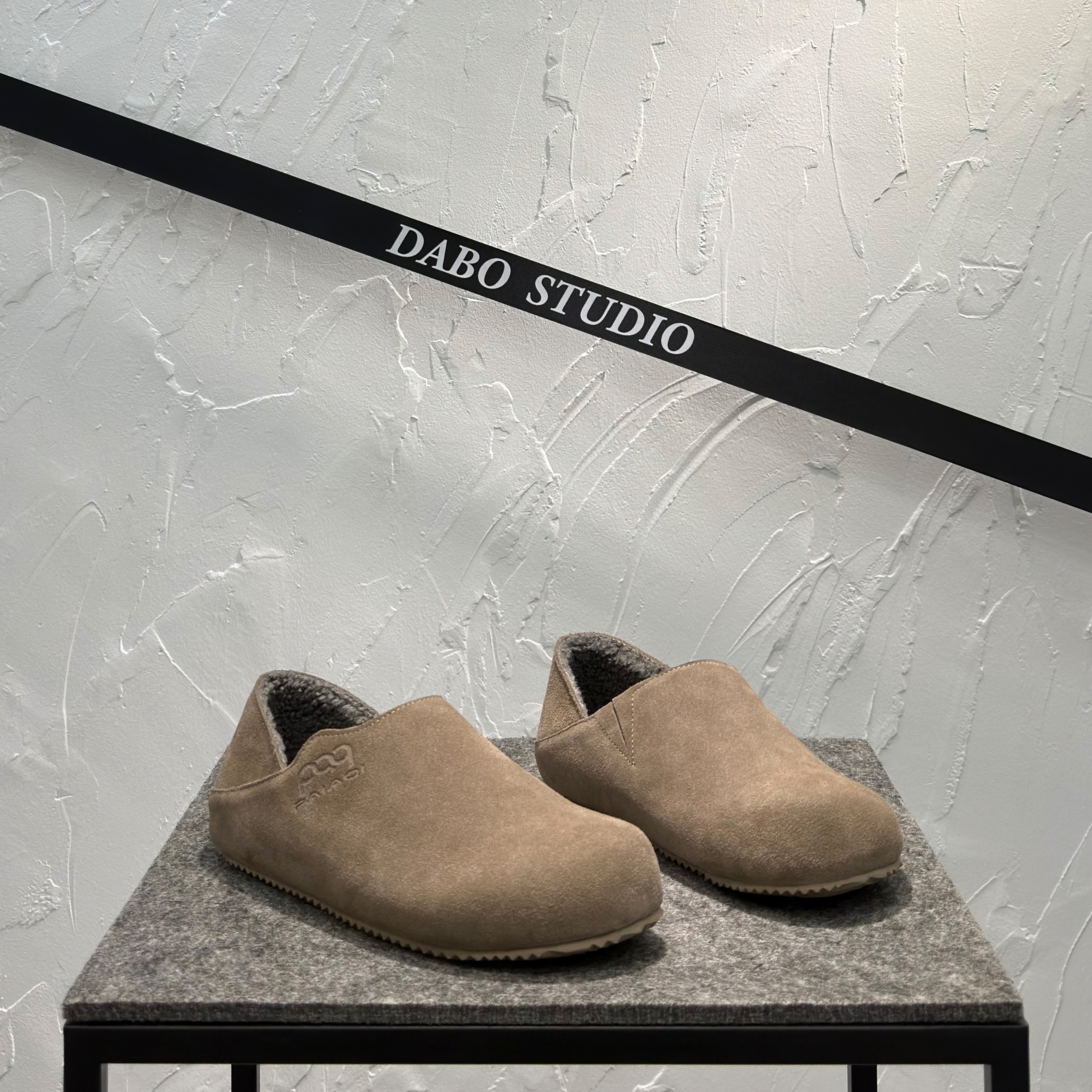 勃肯鞋男款2025新款冬软底大头鞋真皮一脚蹬懒人鞋加绒保暖休闲鞋主图